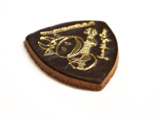 Jumping Cow Leather Ukulele or Banjo Pick / Plectrum - BROWN
