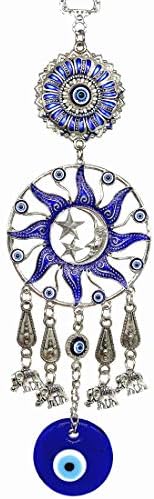 Turkish Blue Evil Eye Protective Wall Hanging Decor Amulet Ornament -CL17