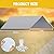Wesnoy 10 x 20 ft Heavy Duty Canopy Replacement Cover Waterproof Carport Canopy Cover Garage Car Shelter Tarp Tent for Car Canopy with 50 Ball Bungees, Only Top Cover, Frame is Not Included