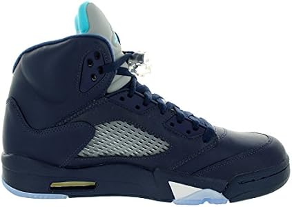 Jordan Mens Retro 5 Midnight Navy/White/Turq Blue 136027-405 11.5