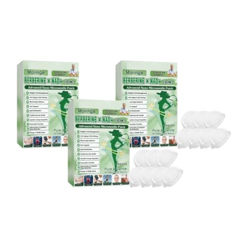Łatka wyszczuplająca Berberine | Moringa Berberine NAD+ | wspomaga metabolizm i zarządzanie wagą, berberynka odchudzająca | 7 miękkich plastrów przezskórnych