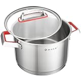 NANFANG BROTHERS 5 Quart Stainless Steel Stock Pot with Glass Lid 316 Food Grade Copper Core Nonstic