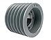 6B36SD QD Bushed V-Belt Pulley, Type SD Bushing Required, 3.95" Outside Diameter, 6 Belt Groove