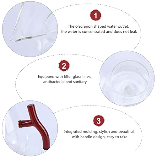 Cabilock Chaleira de Café de Vidro Bule De Vidro Claro Bule de Chá Chaleira Chaleira Elétrica Chalei