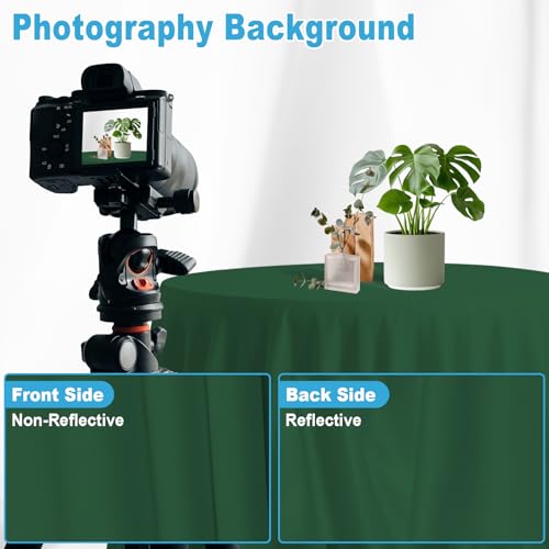 Dark Green Backdrop for Photoshoot, Professional Photo Backdrop Background Curtain for Product Photography, Portraits, Wedding, Party, Live Streaming Video Recording 10X10 FT (Background Only) by LYLYCTY - Image 6