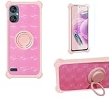 bojioderf Funda Compatible para Mobicel Q10 Funda Case Carcasa Soporte Cover [con 9H Dureza HD Protector Pantalla] PC + Silicona Soporte TZZH-Fen