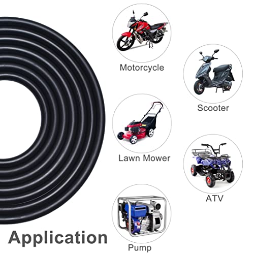 10 Feet 3/16 Inch Id Fuel Line With 20Pcs Hose Clamps For Kawasaki Kohler Briggs & Stratton Honda Predator Champion Generac Small Engines Mini Bike Atv Mowing Machine Snow Machine #TOP6
