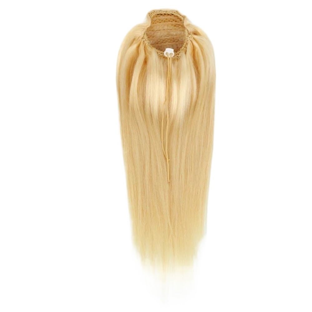 Queue de cheval blonde 24 pouces ondulée à cordon pour femme - 7