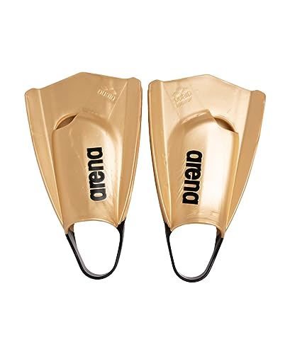 Image of Arena Unisex Adult Powerfin Pro II Swim Training Fins Men and Women Silicone Short Blade Flippers Left-Right Customized, Sizes 4.5-13.5