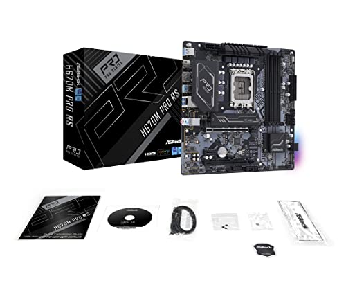 ASROCK H670M PRO RS Socket LGA1700/ Intel H670/ DDR4/ SATA3&USB3.2/ M.2/ Micro ATX Motherboard by ASRock - Image 3