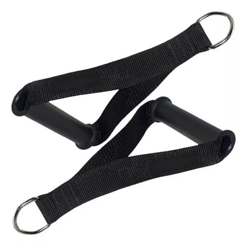 Par Puxador estribo Nylon Reforçado para Acadademia Estribo Crucifixo Manopla Pegada puxador articul