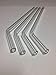 TSS Clear Glass Pyrex Drinking Straw Bent 8 Inch Set of 4, 9.5mm with Brush