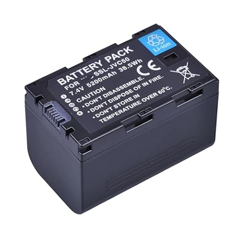 Bateria Litowa: 7,4 V 5200 MAh Bateria SSL-JVC50, Kompatybilna Z JVC, Dla Jvc50 GY-HMQ10, GY-LS300, GY-HM200, GY-HM200U, GY-HM250, GY-HM600, GY-HM600EC, GY-HM650