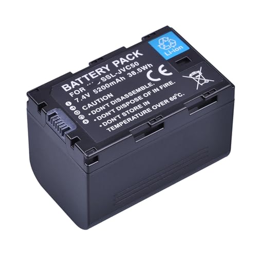 Bateria Litowa: 7,4 V 5200 MAh Bateria SSL-JVC50, Kompatybilna Z JVC, Dla Jvc50 GY-HMQ10, GY-LS300, GY-HM200, GY-HM200U, GY-HM250, GY-HM600, GY-HM600EC, GY-HM650