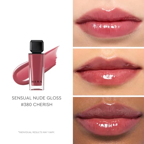 Image of HERA Sensual Nude Lip Gloss #380 CHERISH | Volumizing Sheer & Glossy Finish, Non-sticky, Moisturizing and Hydrating, Korean Makeup, 0.17 oz. (5g)