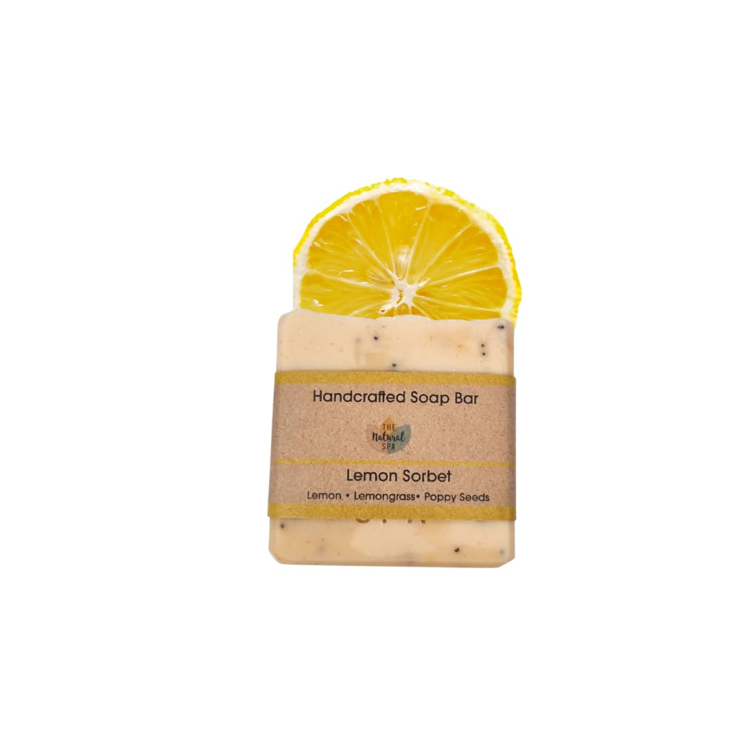 Soap Bar - Lemon Sorbet - Plastic Free - Vegan - Palm Free Handmade In Devon, Uk, yellow, 100 g (Pack of 1) - Image 3
