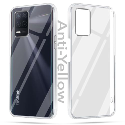 Image of Jkobi Lifetime Anti-Yellow Clear Back Cover Case for Realme 8 5G (Sleek Hard Crystal | Shockproof and Camera Protection)