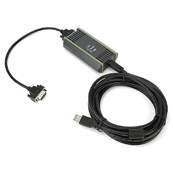 PLC programming cable USB MPI cable compatible with Siemens S7-200 S7-300 S7-400 PLCs, 7-pin isolated adapter cable, replacement for 6ES7972-0CB20-0XA0, industrial automation programming cable
