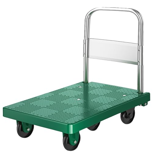 Carretilla plegable de mano con 4 ruedas y carga hasta 200 kg miniatura 1