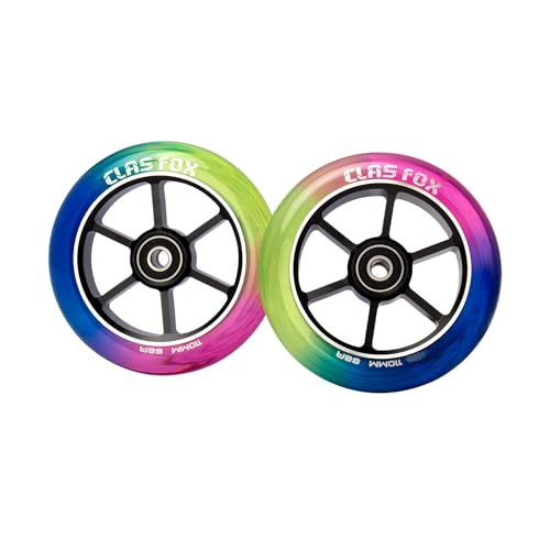 CLAS FOX Mixture Wheels 88A Pro �X�^���g�X�N�[�^�[�z�C�[�� 1�y�A ABEC-9�x�A�����O�t�� CNC���^���R�A(2��)(���b�h+�C�G���[+�u���[�A110mm)