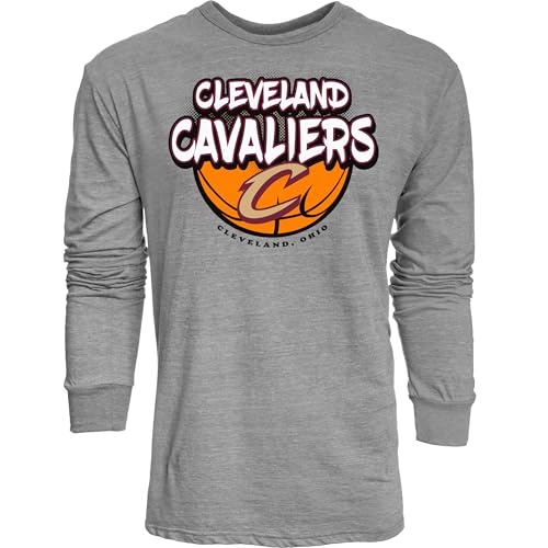 Cleveland Cavaliers NBA Officially Licensed Tri-Blend Long Sleeve T-Shirt Heather Gray, Medium by Blue 84 - Used condition - US$13.80