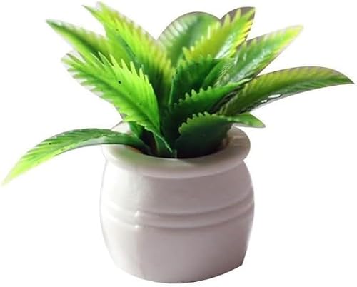 Green Miniature Dollhouse Plant, Mini Potted Plant Flower Model Ornament, DIY Accessories, Shooting Props