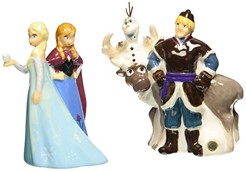 Westland Giftware Disney Frozen Magnetic Ceramic Salt & Pepper Shaker Set, Multicolor