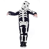 Boo! Inc. Make Your Own Skeleton Halloween Costume | Moveable Bones (7-9) Black