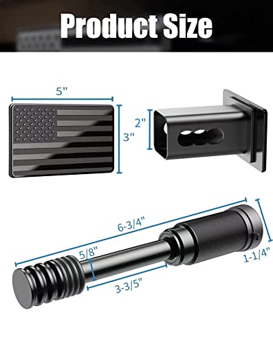 Kinidas S100 American Flag Metal Trailer Hitch Cover thumb #3
