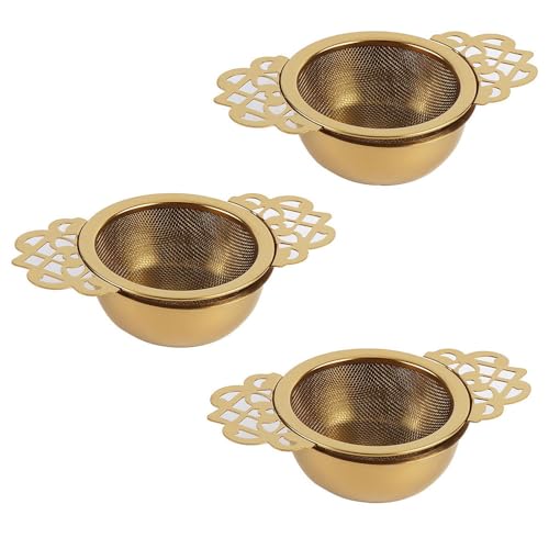 Tea Strainer for Loose Tea Tea Strainers for Loose Tea Fine Mesh with Double Winged Handles,for Teacups, Mugs and Tea Set (3)