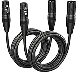 BOYOUYS XLR Cables 15FT 2 Pack XLR Microphone Cable Male to Female Cable 3 Pin Premium Balanced XLR