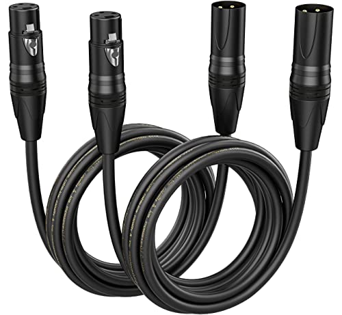 Boyouys Xlr Cables 15Ft 2 Pack Xlr Microphone Cable Male To Female Cable 3 Pin Premium Balanced Xlr Male To Female Patch Cords For Mic Mixer,Podcast, Studio #TOP1