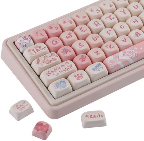 Amazon.com: Sunzit PBT Keycaps,125 Keys Rouge Kitten Custom MOA Profile ...