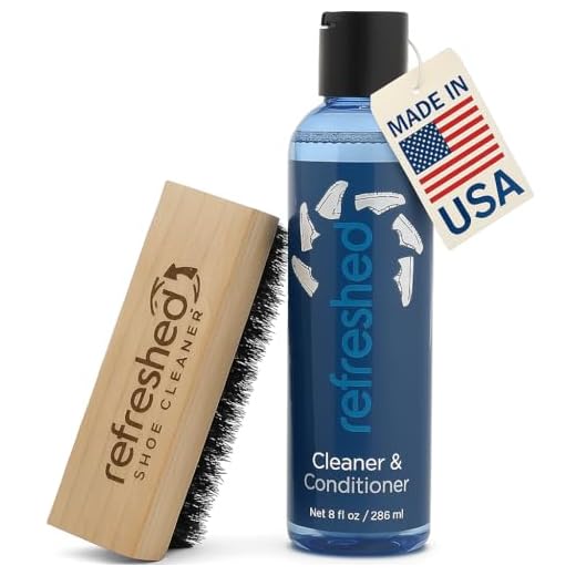 Refreshed Shoe Cleaner & Conditioner | 1x Cleaning Solution, 1x Brush - Easily Clean Suede, Leather, Nubuck, Canvas and Mesh Shoes - White Sneakers | Shoe Cleaning Kit