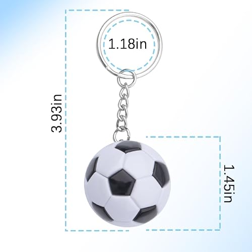 Soccer Keychain Gifts for Soccer Coach Soccer Player Soccer Party Favors for Boys Girls End of Season Soccer Gifts for Players Football Soccer Ball Keychain Accessories for Women Men - Thumbnail 7