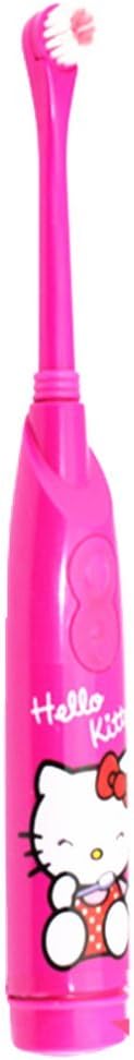 Precision Clean Battery Soft-bristled Toothbrush for Kids Hello Kitty Kids Electric Toothbrush Replacement Heads (Pink Hello Kitty)