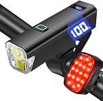DARKBEAM 6000LM Bike Headlight USB-C Rechargeable, High Lumen Super Bright Bike Light Set for Night Riding, 12+5 Modes Waterproof Bicycle Lights for Road, Mountain, Cycling