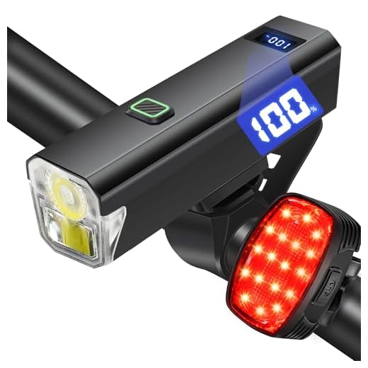 DARKBEAM 6000LM Bike Headlight USB-C Rechargeable, High Lumen Super Bright Bike Light Set for Night Riding, 12+5 Modes Waterproof Bicycle Lights for Road, Mountain, Cycling