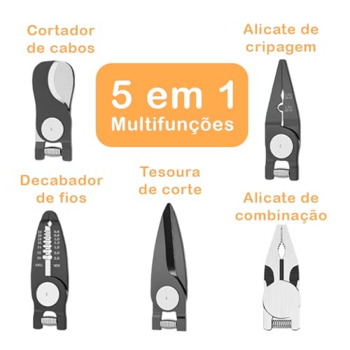 Alicate Multifuncional Com 5 Cabeças