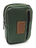  franartPiel - Pitillera de cuero, monedero con dos cremalleras Piel Ubrique - Alta Calidad (Verde)