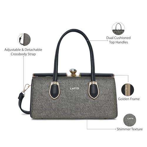 Image of Lavie Luxe Women's Glam Dazzle Satchel Bag | Satchel Handbag for Work | Ladies Purse | Stylish Shoulder Bag | Gift for Women