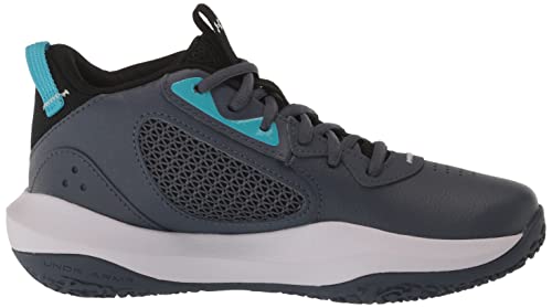 Under Armour Grade School Lockdown 6 Basketball Shoe, (400) Downpour Gray/Black/White, 6 Us Unisex Big Kid #TOP5
