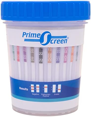 Prime Screen-12 Panel Multi Drug Urine Test Compact Cup (AMP,BAR,BUP,BZO,COC,mAMP/MET,MDMA,MOP/OPI,MTD,OXY,PCP,THC) C-Cup-[2 Pack]- CDOA-6125