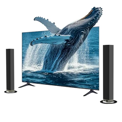 MZEIBO Sound Bar for Smart TV，80W Bluetooth Soundbar 2-in-1 Detachable TV Speaker with Bluetooth 5.0/ARC/Optical/AUX, Home Theater Surround Sound System for TVs — view 2