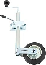 Roue Jockey - Tube acier 35mm - Jante métal - Bride de fixation acier diam. 35mm - compatible tous types de remorques