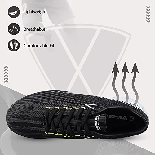Vizari Men's Tesoro Tf Turf Soccer Shoes | For Teens And Adults (Black/White, Us_Footwear_Size_System, Adult, Men, Numeric, Medium, Numeric_7) #TOP1