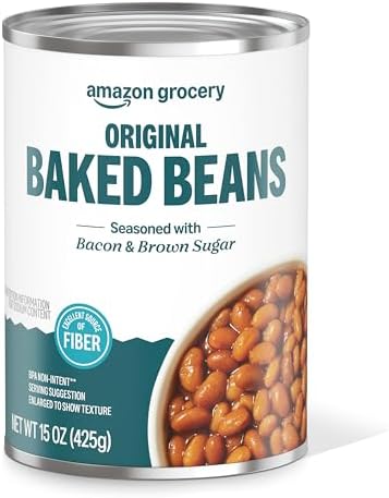 Amazon Grocery, Original Baked Beans, Seasoned with Bacon & Brown Sugar, 15 Oz