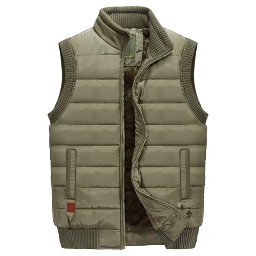 Mens Winter Vest Men's Outdoor Stand Colla...
