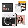 KODAK Mini Shot 3 Retro 3x3” Instant Digital Camera & Photo Printer, 38 Sheets, 2-in-1 Portable Print Camera, Bluetooth Smartphone Printer for iOS & Android, 4PASS Dye Sublimation, White