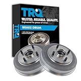 TRQ Rear Brake Drum Set Driver & Passenger Side Compatible with 2000-2008 Ford Focus